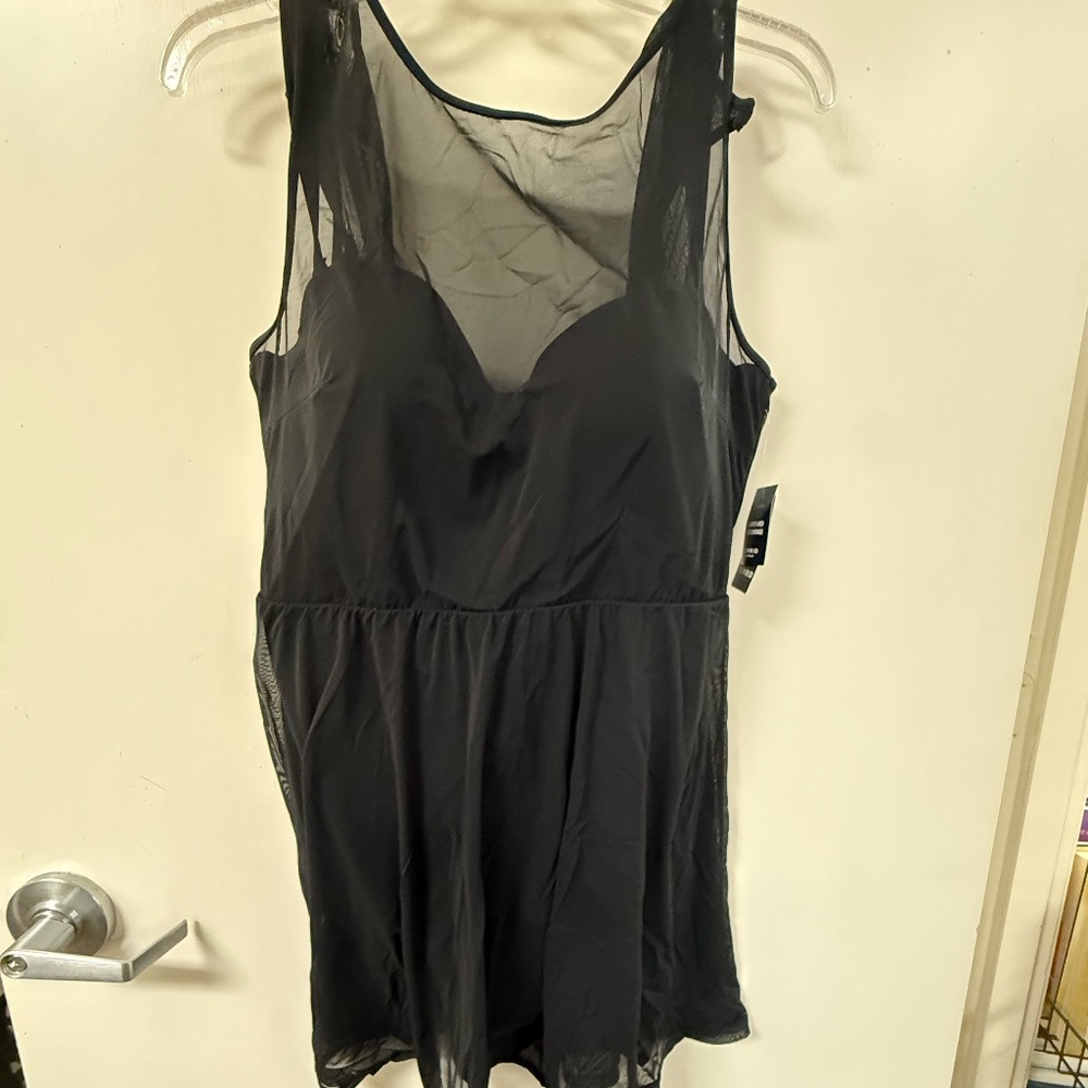 NWT Torrid black mesh swim dress